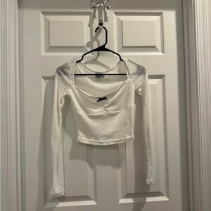 Princess Polly White Fitted Long Sleeve